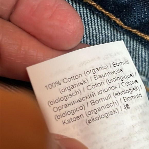 Ganni Betzy Jeans Dark Blue Stone size 31/34 Flare High Rise Organic Cotton NWT - Picture 16 of 16